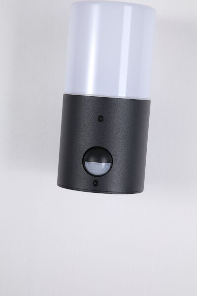 Außenwandleuchte Bewegungsmelder Aluminium Schwarz IP44