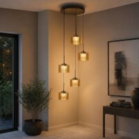 LED H&auml;ngelampe 3000K Bronze Champagner &Oslash;44,5...