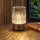 LED Tischlampe Akku 3000K Aluminium Glas Bronze Ø7 cm