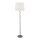 Stehlampe Stoff Silber Weiß E27 H:152 cm blendarm