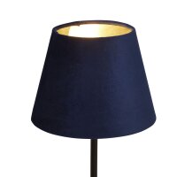 Lampenschirm Samt Marineblau Gold E14 E27 &Oslash;20 cm Loft