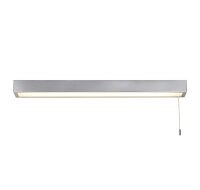 LED Wandlampe Zugschalter 3000K Aluminium Chrom IP44