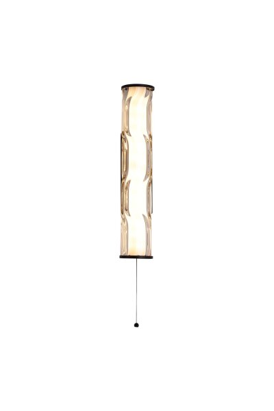 LED Wandlampe Zugschalter 3000K Glas Schwarz IP44 klar