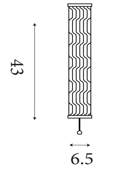 LED Wandleuchte Zugschalter 3000K Glas Schwarz IP44