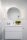 LED Wandlampe Zugschalter 3000K Glas Gold IP44 H:43 cm