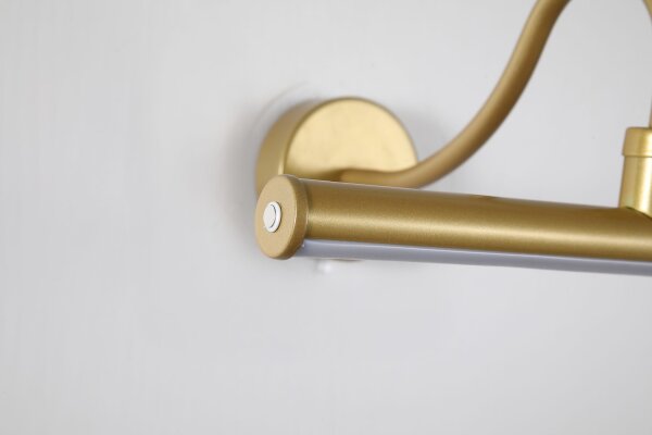 LED Wandlampe Akku 3000K Metall Gold B:31 cm Modern