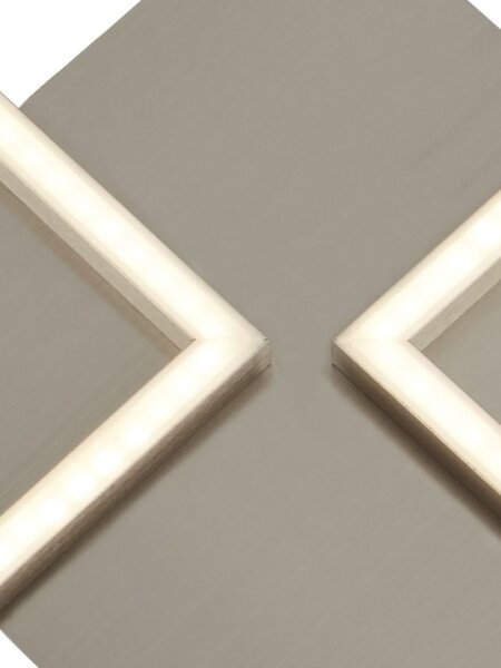 LED Wandleuchte 3000K Aluminium Silber H:22,5 cm modern