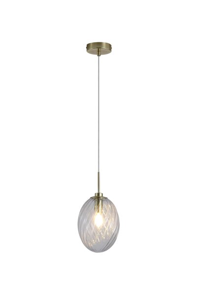 Pendelleuchte Glas Metall Messing E14 Ø16 cm modern