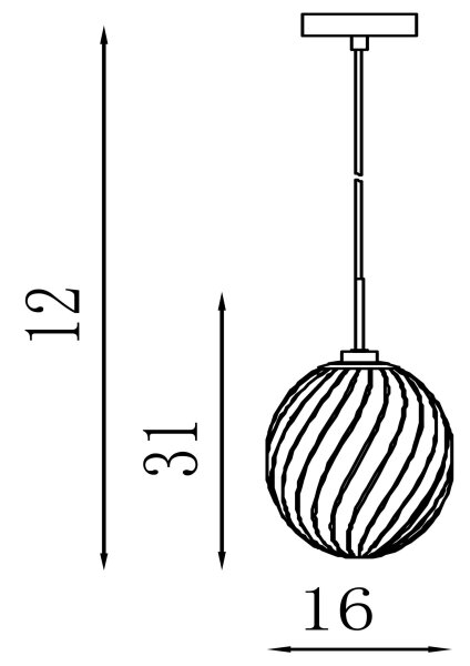 Pendelleuchte Glas Metall Messing E14 Ø16 cm modern
