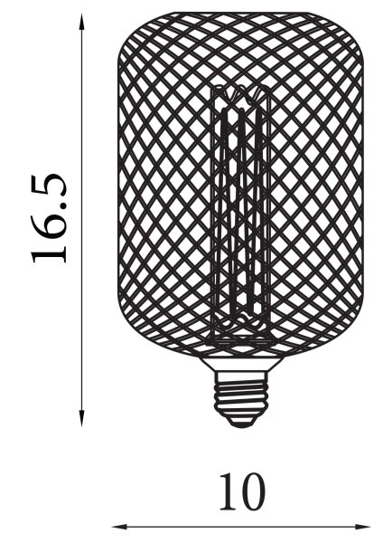 LED Leuchtmittel 1800K Glas Metall Schwarz E27 Ø10 cm