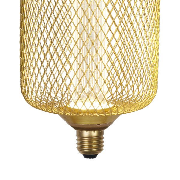 LED Leuchtmittel 2700K Glas Drahtgeflecht Gold E27