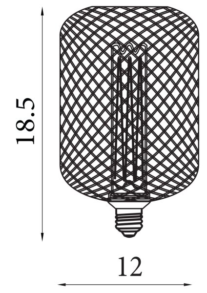 LED Leuchtmittel 2700K Glas Drahtgeflecht Gold E27