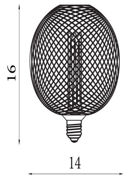 LED Leuchtmittel 2700K Glas Metall Gold E27 Ø14 cm