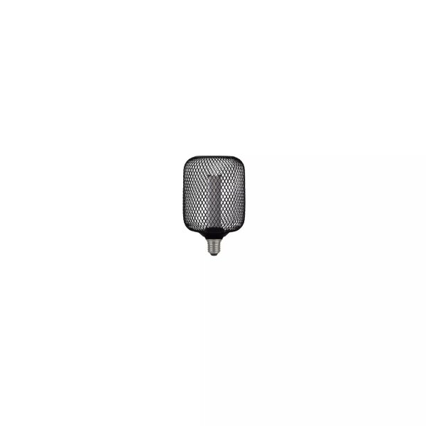 LED Leuchtmittel 4000K Glas Schwarz-Chrom E27 Ø12 cm