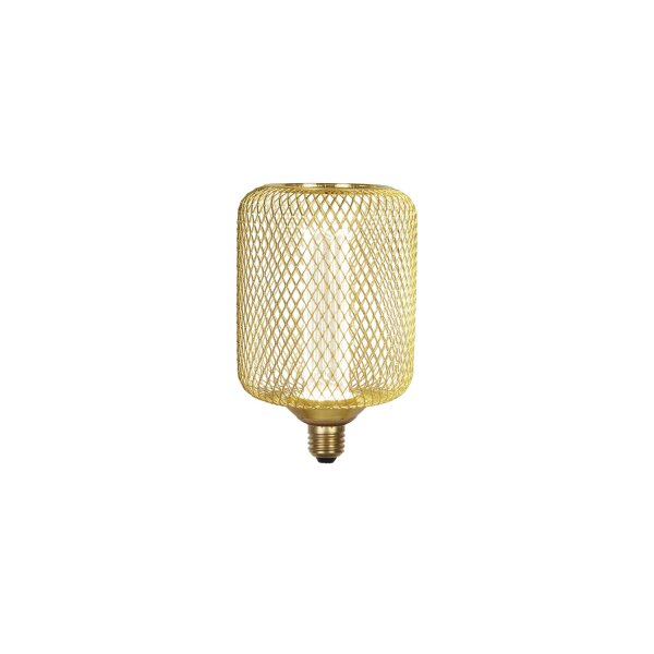 LED Leuchtmittel 4000K Glas Metall Gold E27 Ø12 cm