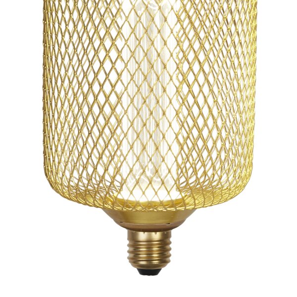 LED Leuchtmittel 4000K Glas Metall Gold E27 Ø12 cm