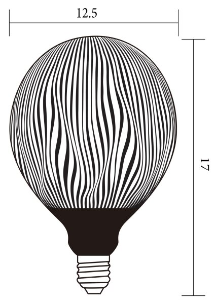 LED Leuchtmittel 1800K Glas Schwarz E27 Industrial