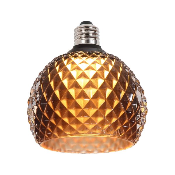LED Leuchtmittel 2700K Glas Bernstein E27 H:13 cm