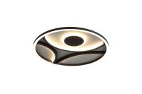 LED Deckenleuchte dimmbar 3000K Metall Schwarz &Oslash;39 cm