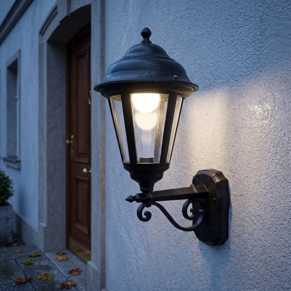 Lampe dextérieur noire antique Rustique IP44 aluminium