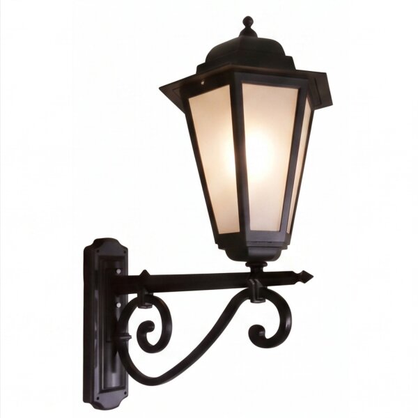 Lanterne murale rustique BRIANA Noir H:80cm grande