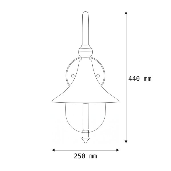 Applique extérieure Noir Rustique IP43 E27 CELESTE