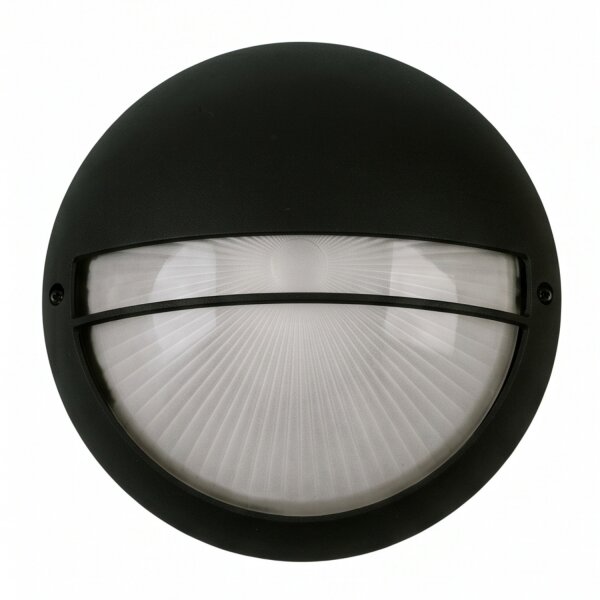 Lampe dextérieur ronde noire Ø26cm IP44 noir aluminium