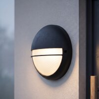 Lampe dextérieur ronde noire Ø26cm IP44...
