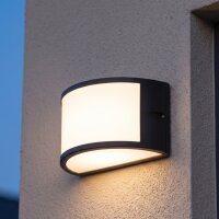 Applique Ext&eacute;rieur Noir Blanc IP44 E27 Aluminium...
