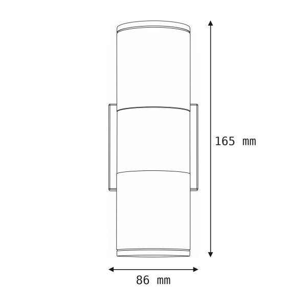 Up Down luminaire extérieur noir IP54 aluminium E27