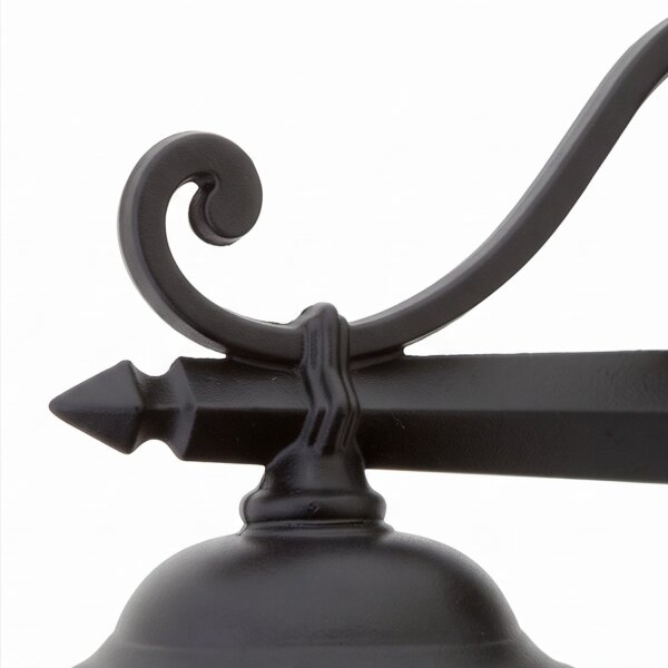 Applique murale rustique IP44 aluminium noir E27