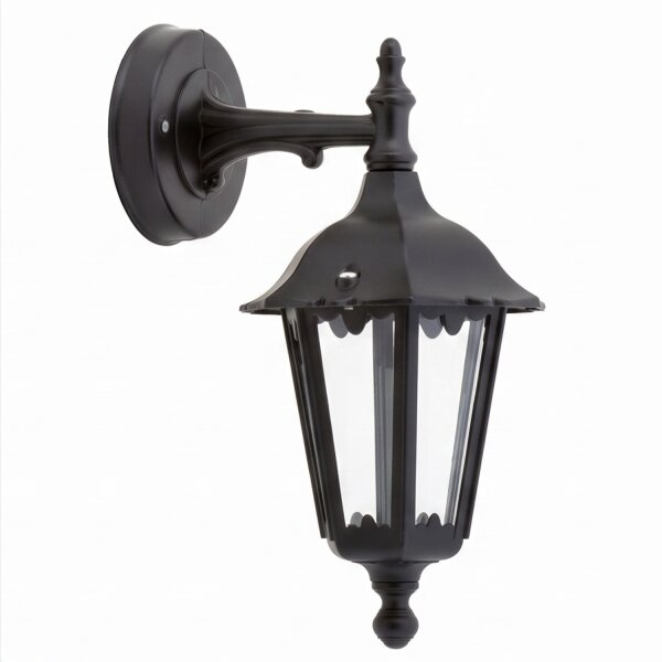 Lanterne dextérieur Mur Noir IP44 Aluminium Rustique