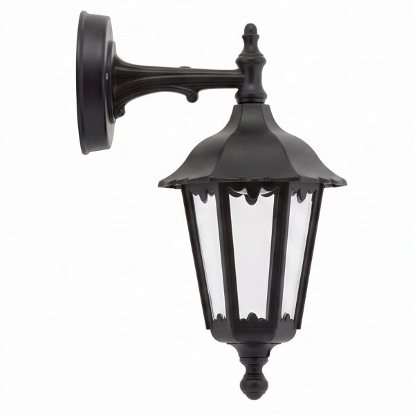 Lanterne dextérieur Mur Noir IP44 Aluminium Rustique