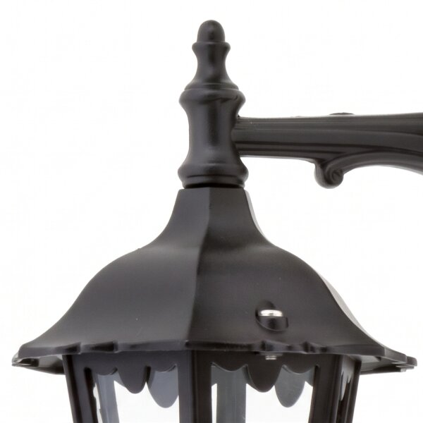 Lanterne dextérieur Mur Noir IP44 Aluminium Rustique