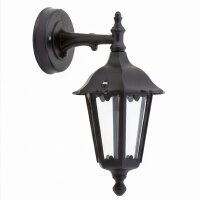 Lanterne dextérieur Mur Noir IP44 Aluminium Rustique