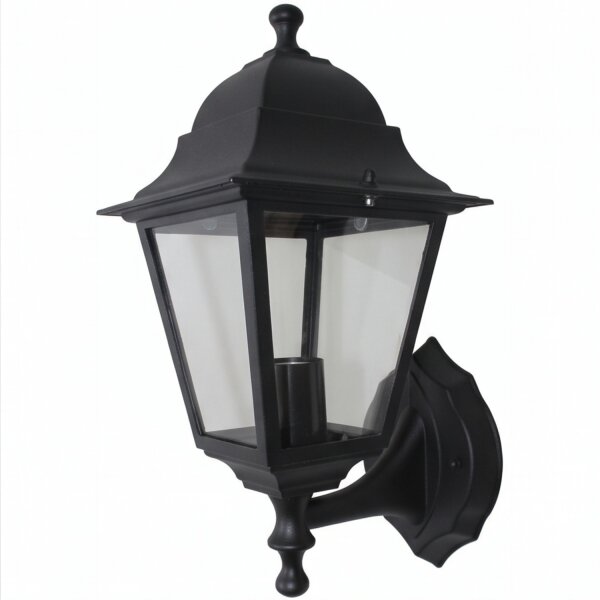 Applique extérieure Noir Aluminium IP44 Rustique E27
