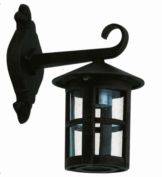 Lampe dextérieur rustique Mur Noir IP43 protégé contre la pluie