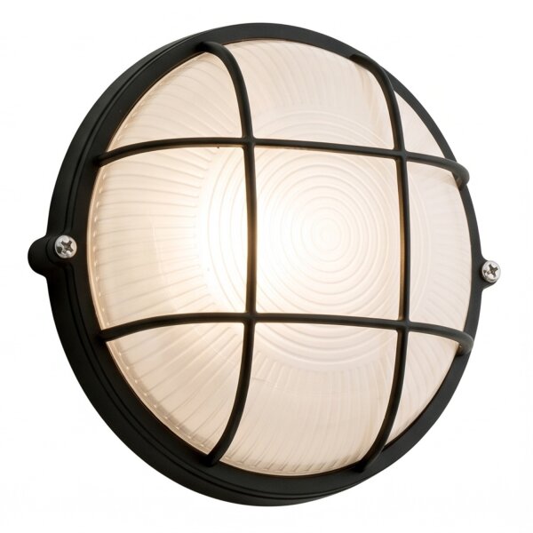 Applique maritime extérieure IP44 ronde Ø25cm aluminium