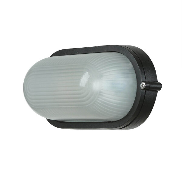 Applique extérieure maritime IP44 L:21cm noir blanc E27