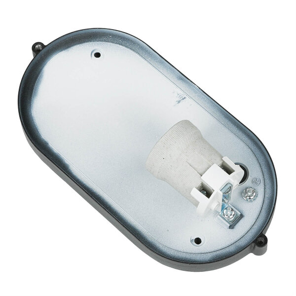Applique extérieure maritime IP44 L:21cm noir blanc E27