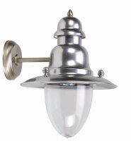 Applique maritime extérieure IP43 en nickel mat E27