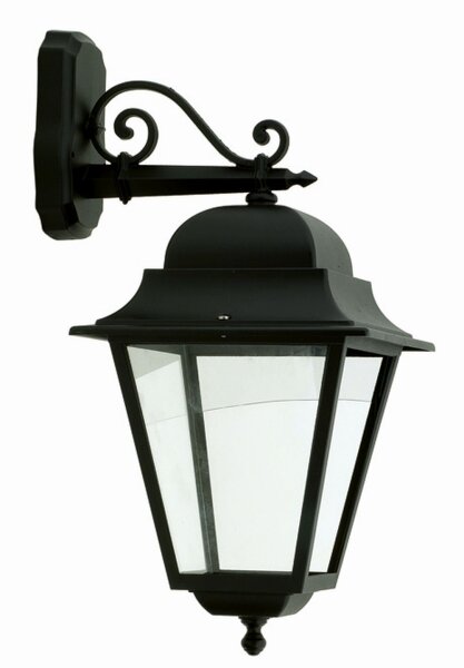 Lampe dextérieur rustique Mur Noir Aluminium H:61cm