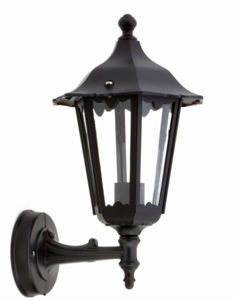 Applique extérieure IP44 Rustique Aluminium E27 Noir