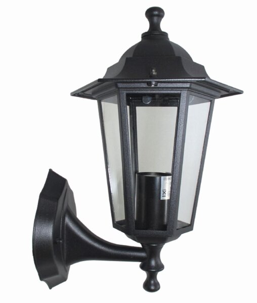 Applique murale extérieure rustique noire IP44 aluminium E27