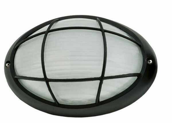 Applique extérieure Maritim ovale L:22cm IP44 E27 noir