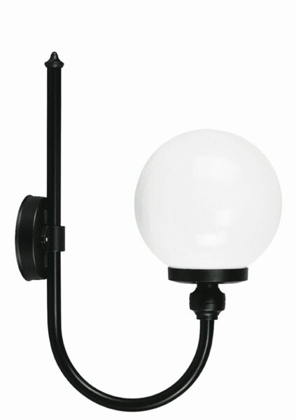 Applique extérieure Boule Abat-jour Noir Blanc E27 IP43