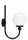 Applique ext&eacute;rieure Boule Abat-jour Noir Blanc E27 IP43
