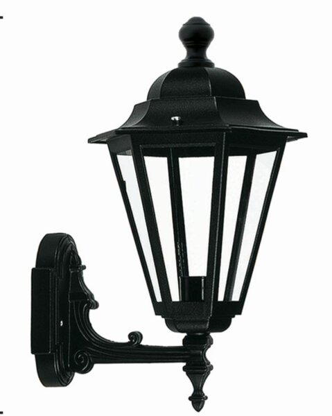 Lampe dextérieur rustique Mur Noir Aluminium H:37cm