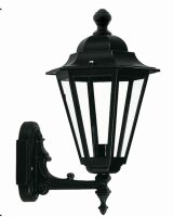 Lampe dextérieur rustique Mur Noir Aluminium H:37cm