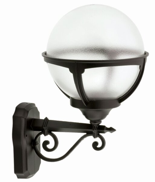 Lampe dextérieur stylée RAGNELL Noir Abat-jour sphérique IP44